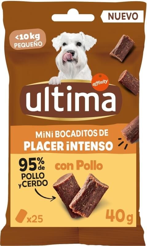 Ultima Mini Bocaditos de Placer Intenso con Pollo 25 Unidades 40 G