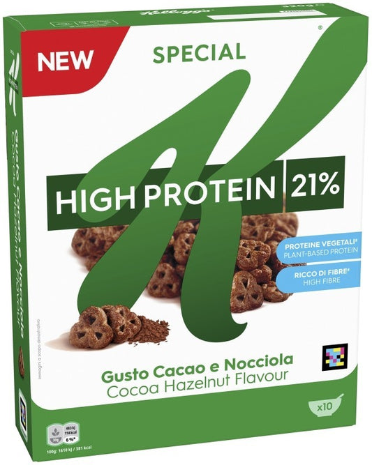 Kellogg´s High Protein 21% Gusto Cacao e Nocciola 320G