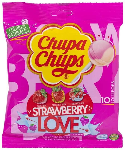 Chupa Chups Strawberry Love Bolsa 10x12G