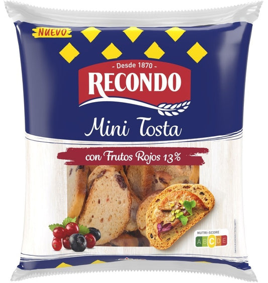 Recondo Mini Tosta con Frutos Rojos 13% 100G