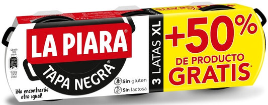 La Piara Tapa NEgra Pack 3 x 115 G