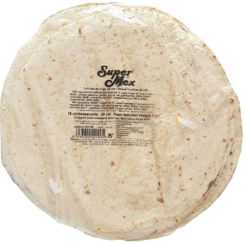 Super Mex Tortilla Trigo 25 Cm