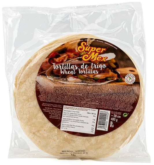 Super Mex Tortillas de Trigo 20 CM 480 G