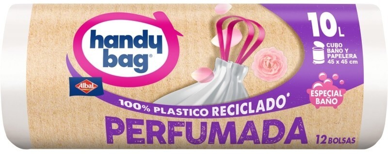 Handy Bag Bolsas de Basura Baño Perfumadas 10L 12U – Higiene, Frescor y Comodidad para tu Hogar