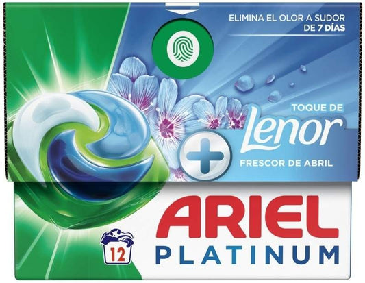 Ariel Platinum Toque de Lenor Frescor de Abril 12U – Limpieza Profunda y Frescura de Larga Duración en Cada Cápsula