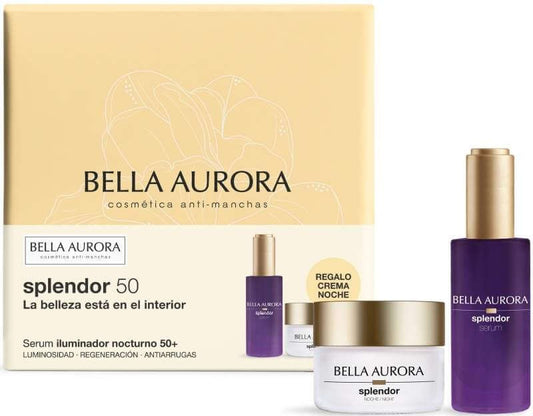 Bella Aurora Splendor 50 Estuche Antimanchas Serum + Crema de Noche – Iluminación y Regeneración para Pieles 50+