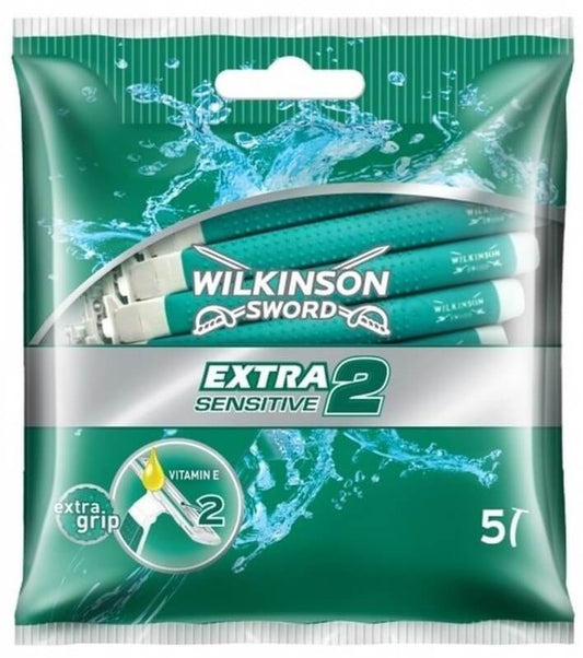 Wilkinson Sword Extra 2 Sensitive Maquinillas de Afeitar Desechables 5 uds