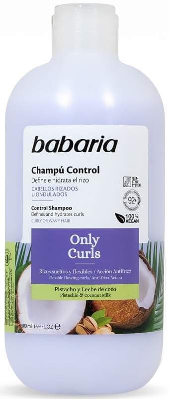 Babaria Champú Control Only Curls 500 ml – Define Tus Rizos con Suavidad y Libertad