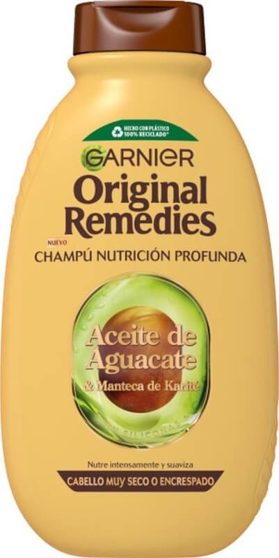 Garnier Champú de Aceite de Aguacate y Manteca de Karité 400 ml – Nutrición Intensa para un Cabello Suave y sin Encrespamiento