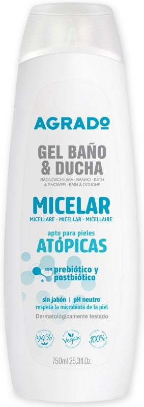 Agrado Gel Baño y Ducha Micelar Pieles Atópicas 750 Ml