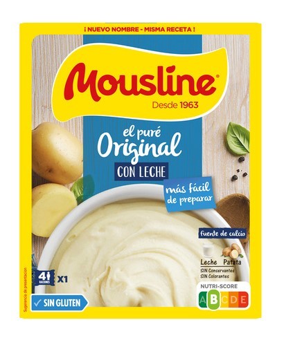 Mousline Puré de Patatas con Leche 115G – Cremoso, Rápido y Sin Gluten