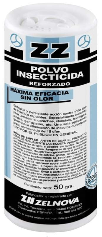 ZZ Polvo Insecticida Reforzado Sin Olor 50 g – Protección Efectiva y Prolongada contra Insectos Rastreros