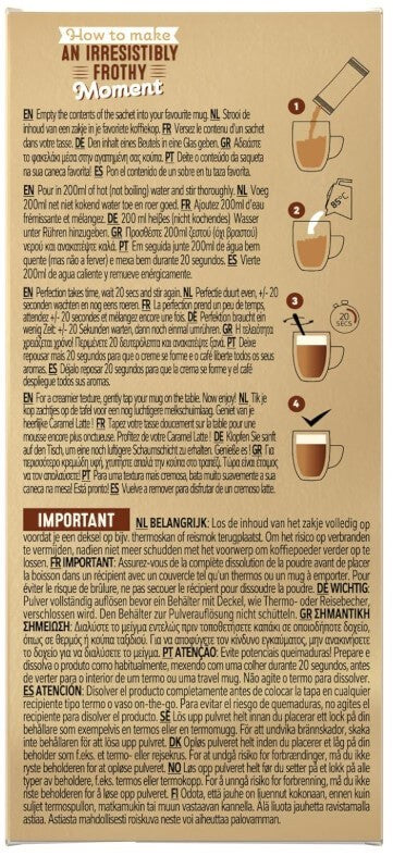 Nescafé Caramel Latte Café Soluble Pack de 6 Total 48 Sobres