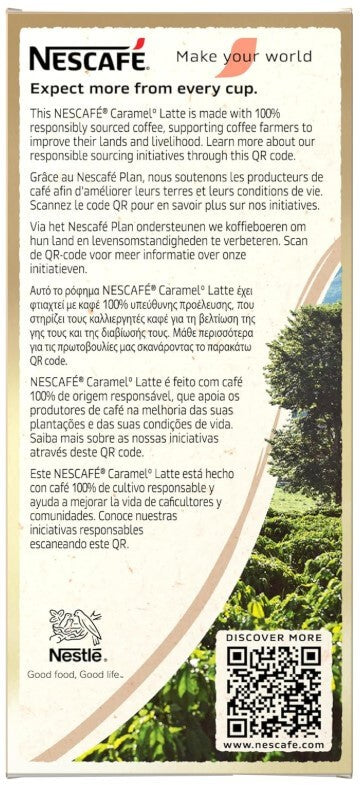 Nescafé Caramel Latte Café Soluble Pack de 6 Total 48 Sobres