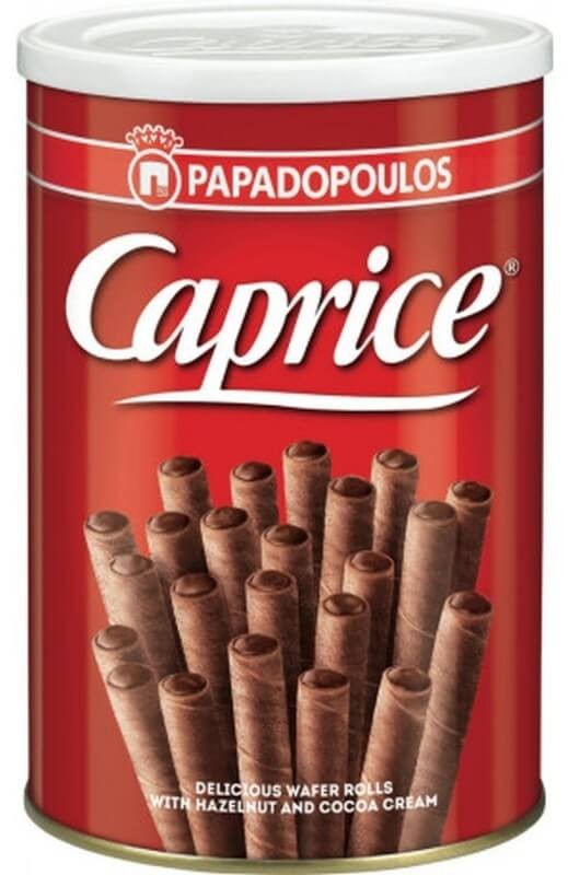 Papadopoulos Caprice 115 G - Delicius Wafer Rolls With Hazelnut and Cocoa Cream