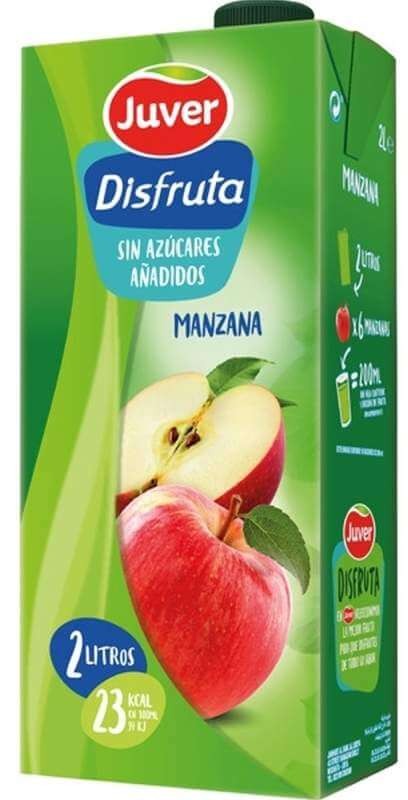 Juver Disfruta Manzana Pack 12 x 1 L - Sin Azúcares Añadidos