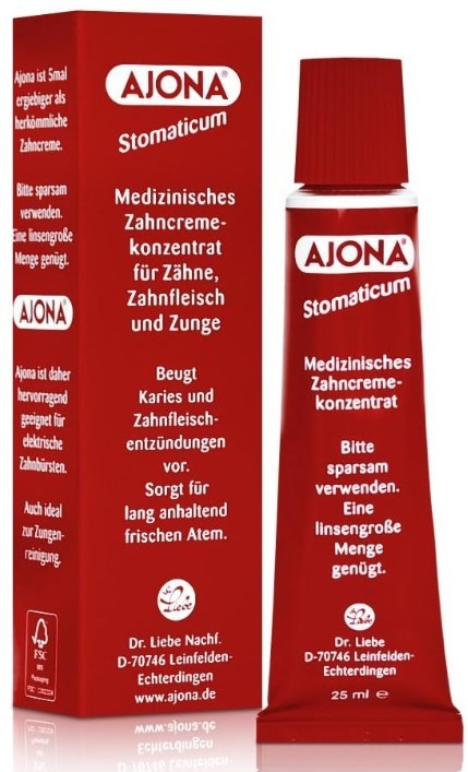 Ajona Stomaticum Dentífrico Concentrado 25 ml - Máxima Eficacia para una Higiene Bucal Impecable