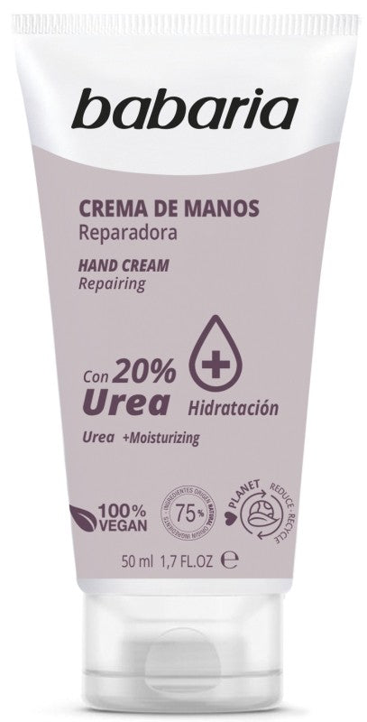 Babaria Crema de Manos Reparadora con 20% Urea Pack 2 x 50 ml