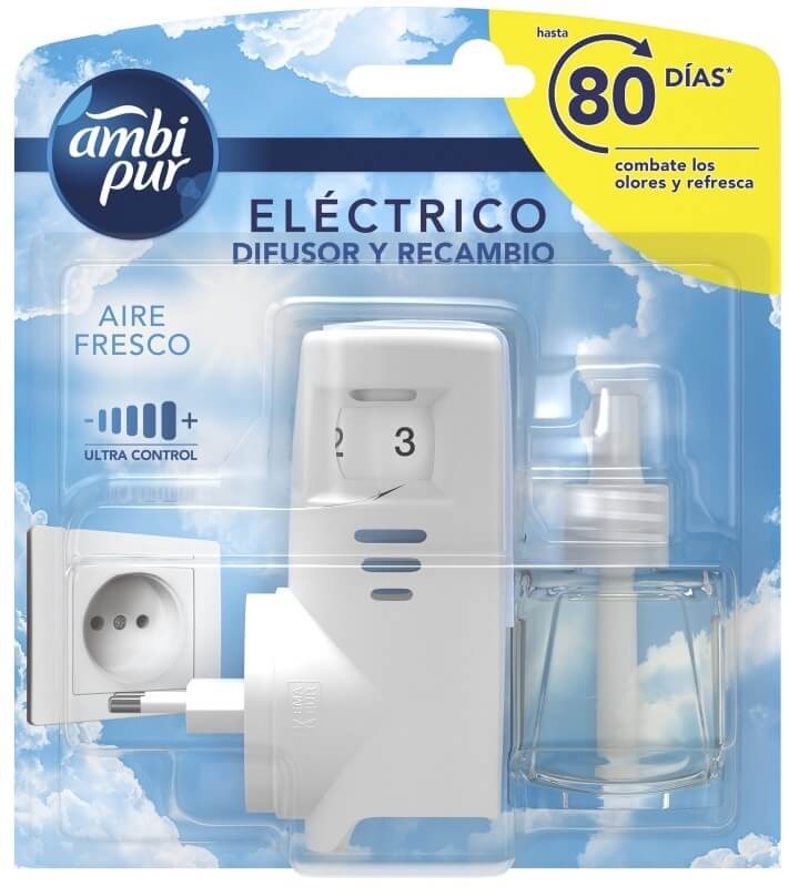 Ambi Pur Eléctrico Difusor y Recambio Aire Fresco 80 Días