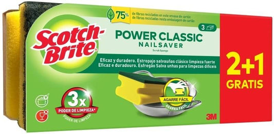 Scotch Brite Power Classic Nailsaver 3 Unidades