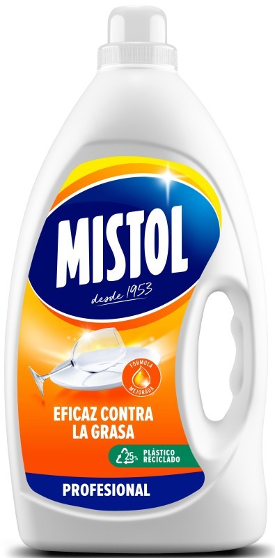 Mistol Lavavajillas Líquido Profesional 4L