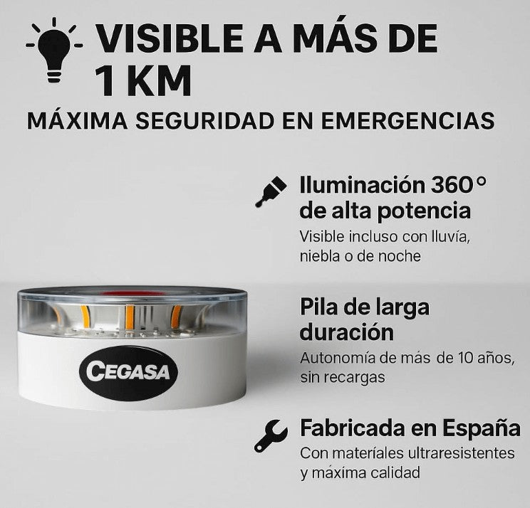 Cegasa Luz de Emergencia V16 con Geolocalización
