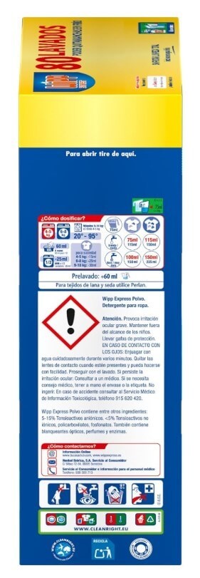 Wipp Express Detergente en Polvo 80 Lavados