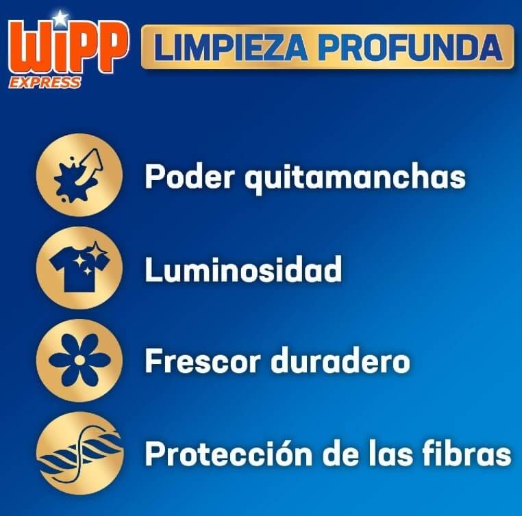 Wipp Express Detergente en Polvo 80 Lavados