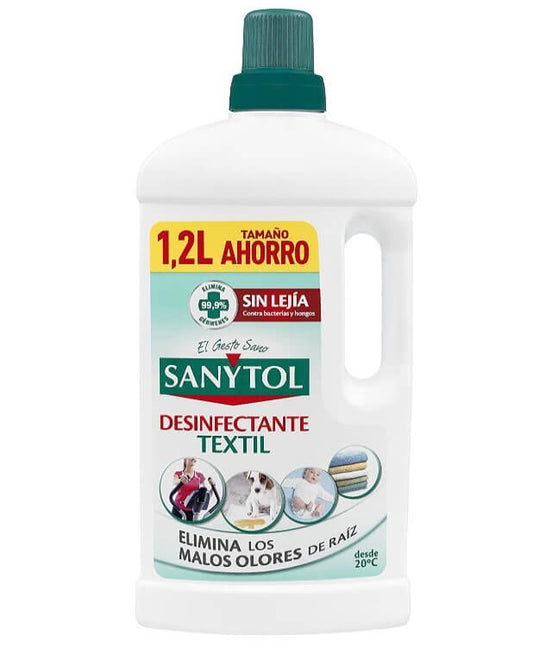 Sanytol Desinfectante Textil 1200 ml - Limpieza Profunda y Desinfección Eficaz