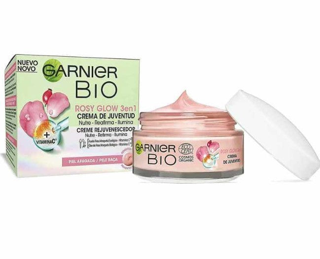 Garnier Crema Hidratante Bio Rosy Glow 3 En 1 50 ml