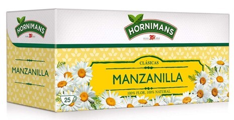 Hornimans Manzanilla Clásica 25 Sobres - Relajación Natural y Sabor Auténtico