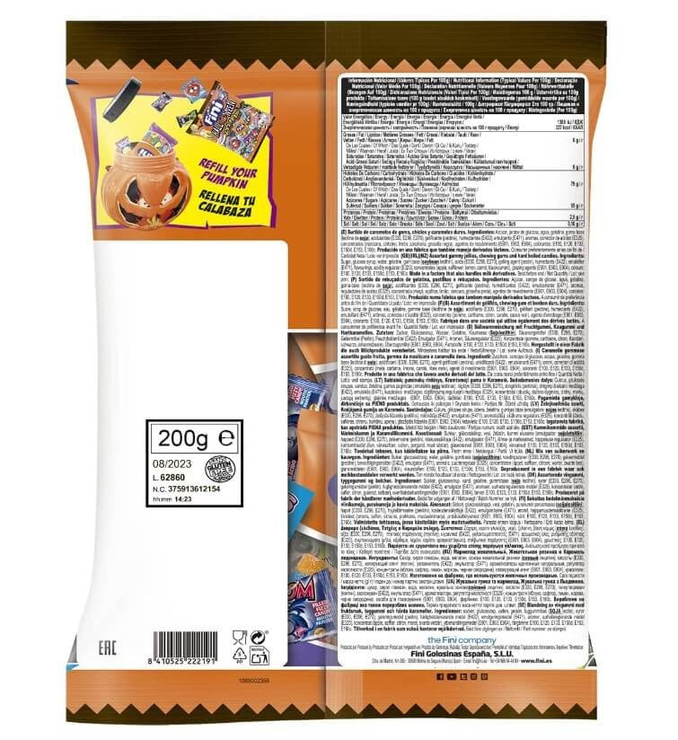 Fini Halloween Scary Party Surtido 180G