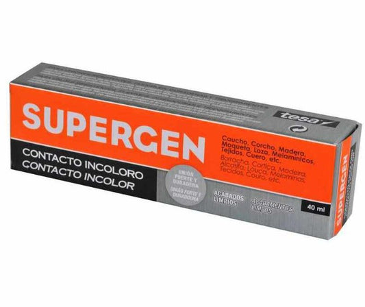 Supergen Pegamento Incoloro Tubo De 40 gr
