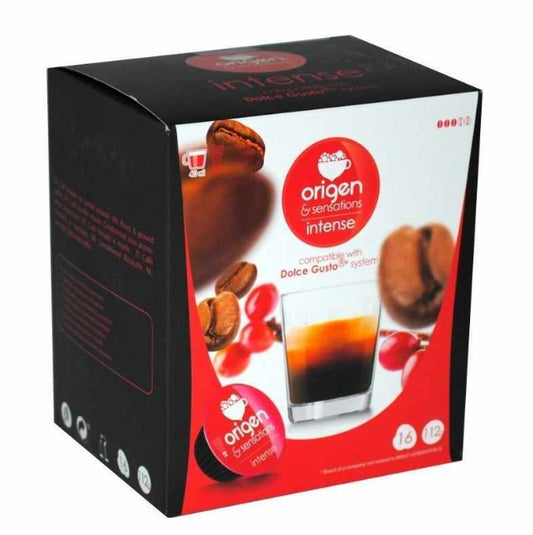 Origen & Sensations Cápsulas de Café Intense 16 Cápsulas - Sabor Intenso y Aroma Inigualable