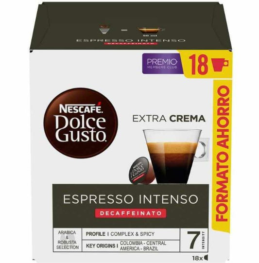 Dolce Gusto Café Espresso Intenso Descafeinado 18 Cápsulas