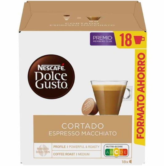 Dolce Gusto Café Cortado Espresso Macchiato 18 Cápsulas