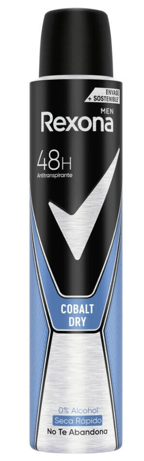 Rexona Men Desodorante Antitranspirante Cobalt Dry 48H Pack de 6 x 200 ml - Protección Extrema y Frescura Garantizada