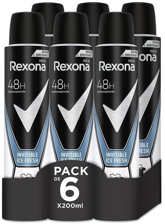 Rexona Invisible Ice Fresh Pack 200 ml x 6 uds