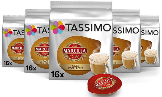 Tassimo Marcilla Café con Leche Pack 80 Cápsulas