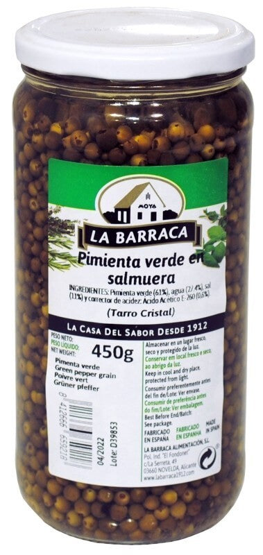 La Barraca Pimienta Verde en Salmuera 450 gr