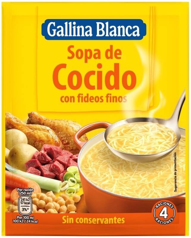 Gallina Blanca Sopa De Cocido 72G – Sabor Tradicional en Cada Cucharada