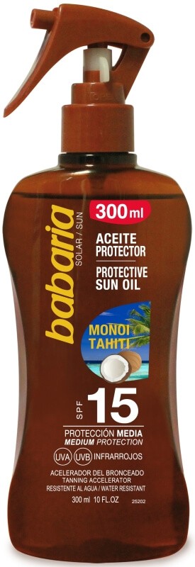 Babaria Aceite Bronceador Coco F15 Pistola 300 ml