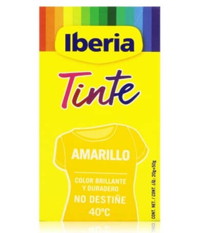 Iberia Tinte para Ropa Amarillo 40°C - Teñir Colores Vibrantes y Duraderos para tus Prendas