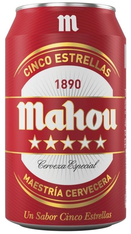 Mahou Cerveza 5 Estrellas 5,5º Lata De 330 ml Pack 24 und