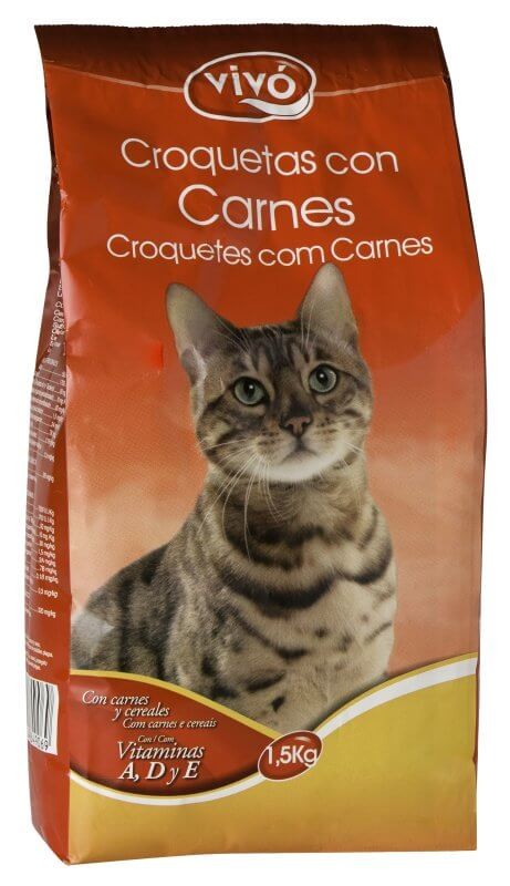 Vivó Croquetas con Carne para Gato 1,5 Kg