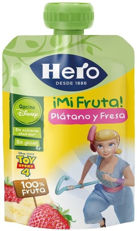 Hero Baby Bolsita De Frutas Nanos Plátano Y Fresas 100 gr