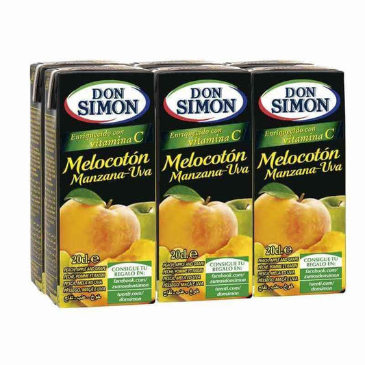Don Simón Zumo De Melocotón Y Uva Brik Pack de 30 X 200 ml