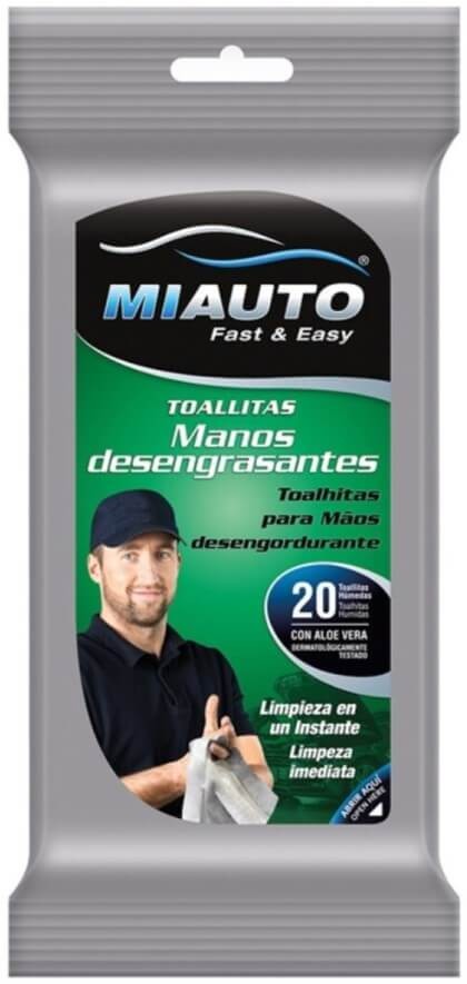 MIAUTO Toallitas Manos Desengrasantes 20 Toallitas