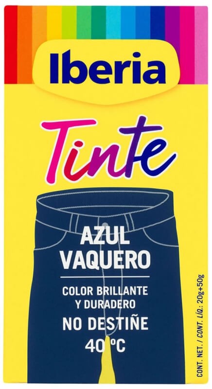 Iberia Tinte para Ropa Azul Vaquero – Renueva tus Prendas y Vaqueros Favoritos