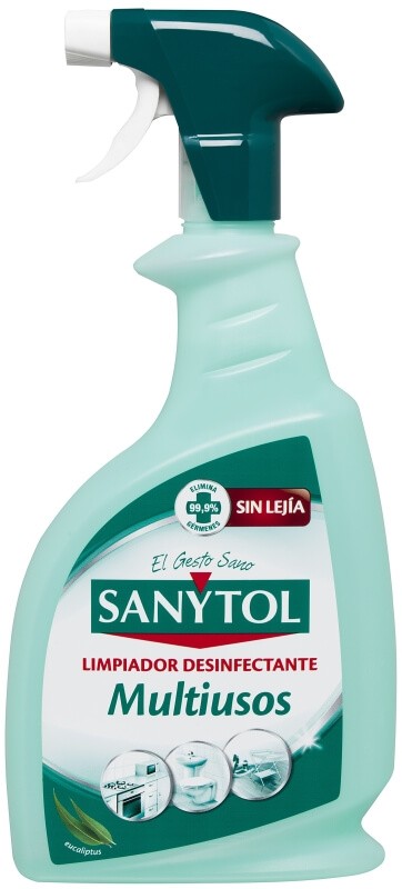 Sanytol Desinfectante Multiusos Eucalipto 750 ml - Limpieza y Desinfección sin Lejía
